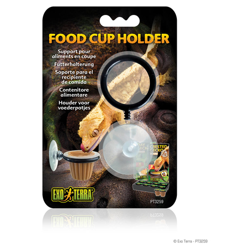 Exo Terra Food Cup Holder - Halter mit Sauger für Gecko Futter