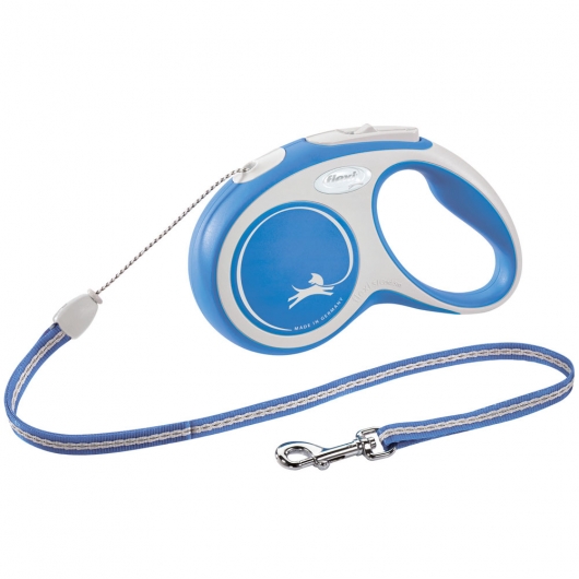 FLEXI Rollleine New COMFORT Seil - 5m, bis 12kg Blau