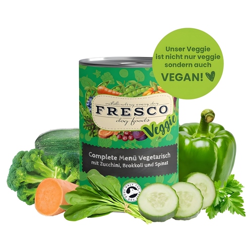 FRESCO Complete-Menü Vegetarisch mit Zucchini, Brokkoli und Spinat 400 g - 12 Stück