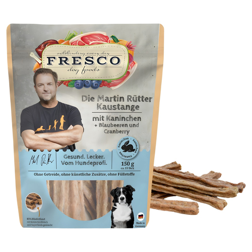 FRESCO Die Martin Rütter Kaustange mit Kaninchen, Blaubeeren und Cranberry 150 g