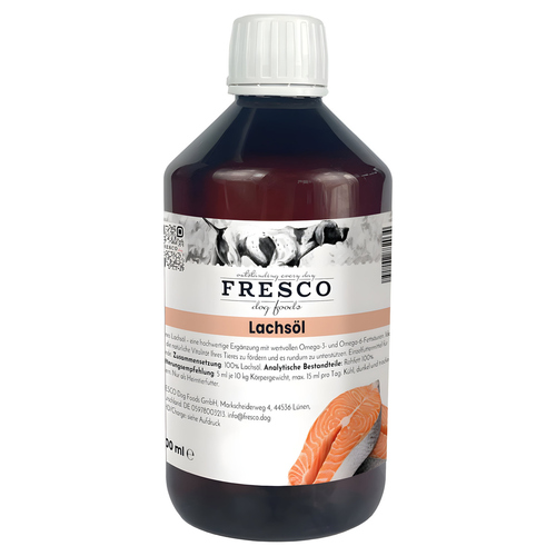 FRESCO Lachsöl für Hunde, Inhalt: 500 ml