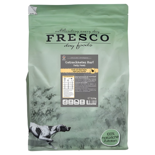 FRESCO TrockenBarf Daily-Menü Huhn mit Rote Beete, Apfel und Karotte 2,5 kg