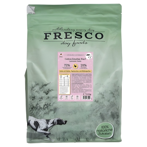 FRESCO TrockenBarf Junioren-Menü Huhn mit Kürbis, Topinambur und Blütenpollen 2,5 kg