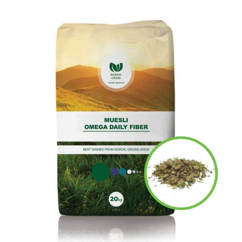FUTTERPROBE 1 kg Omega Freizeit Pferdemüsli getreidefrei
