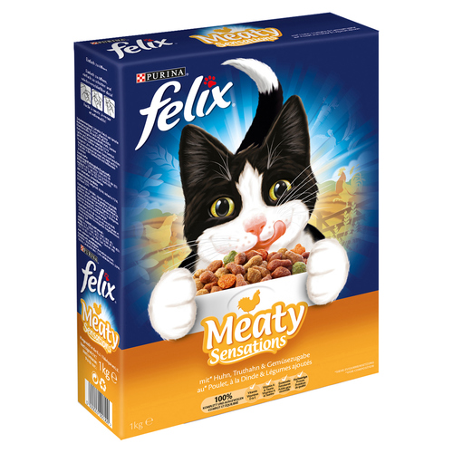 Felix Meaty Sensations mit Huhn, Truthahn & Gemüse 1 kg Felix Meaty Sensations mit Huhn, Truthahn & Gemüse 1 kg