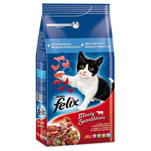 Felix Meaty Sensations mit Rind, Huhn & Gemüse 2 kg Felix Meaty Sensations mit Rind, Huhn & Gemüse 2 kg