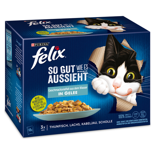 Felix Multipack So gut wie es aussieht Gelee Geschmacksvielfalt aus dem Wasser 12 x 85 g