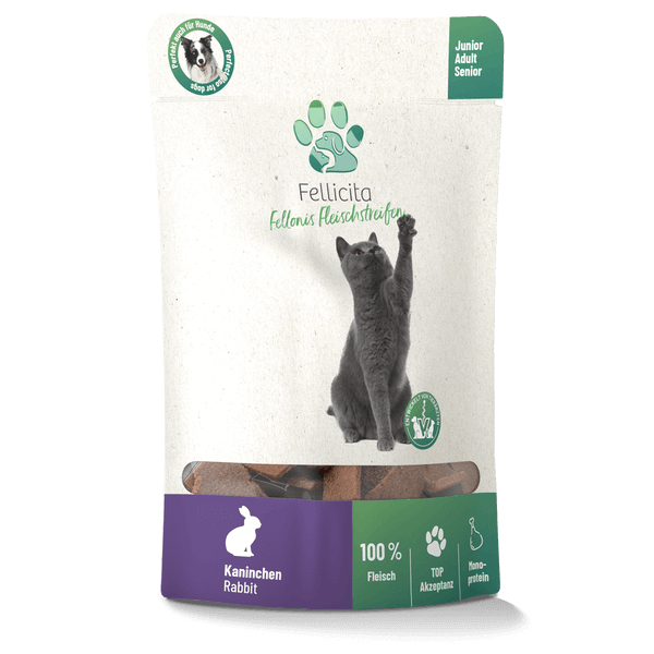 Fellicita Fellonis Katzensnacks Fleischstreifen vom Kaninchen 50g