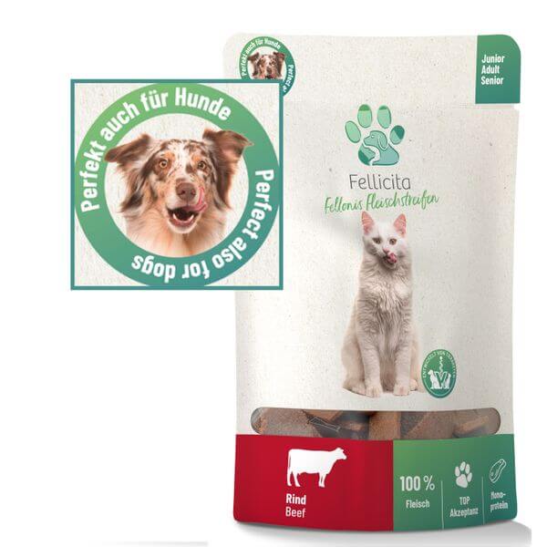 Fellicita Fellonis Snacks Fleischstreifen vom Rind 50g Hundesnacks