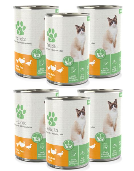Fellicita Huhn, Pute und Ente 6 x 400g