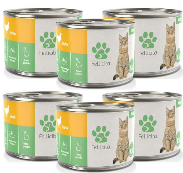 Fellicita Huhn pur 6 x 200g Katzennassfutter