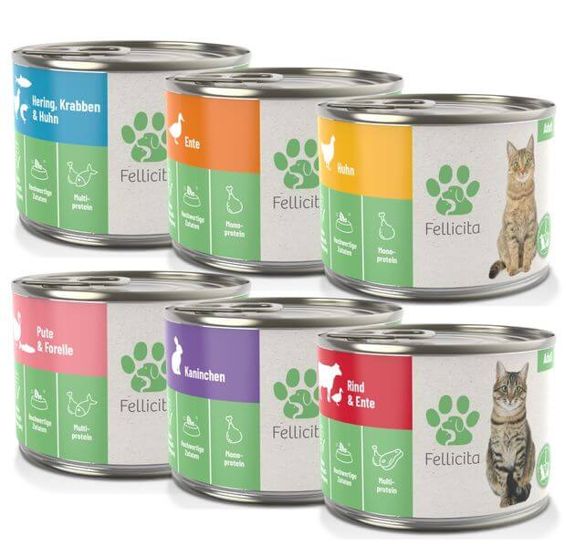 Fellicita Mixpaket Nr. 1 6 x 200g Katzennassfutter Fellicita Mixpaket Nr. 1 6 x 200g Katzennassfutter