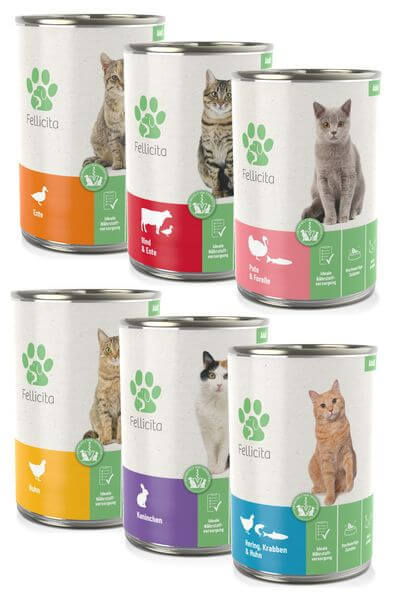 Fellicita Mixpaket Nr. 4  6 x 400 g Katzennassfutter