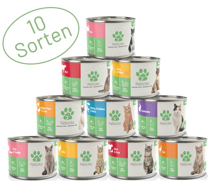 Fellicita Probierpaket 200g Katzennassfutter