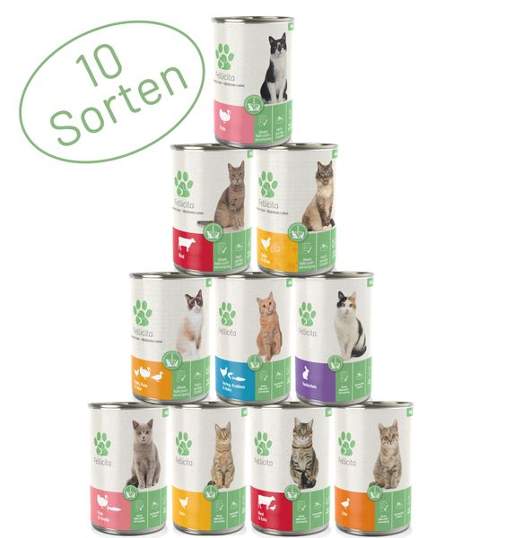 Fellicita Probierpaket 400g Katzennassfutter