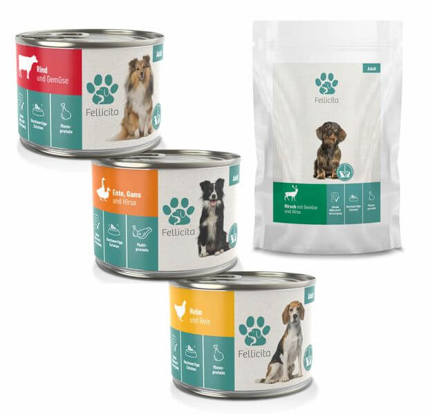 Fellicita Probierpaket klein 100g/200g Hundenassfutter
