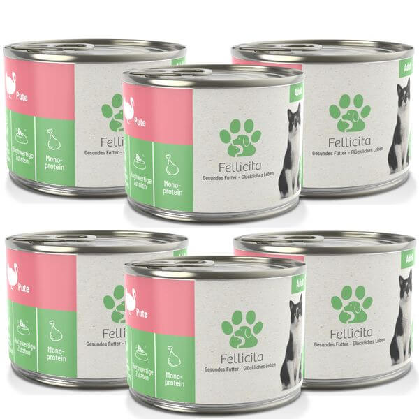 Fellicita Pute pur 6 x 200g Katzennassfutter