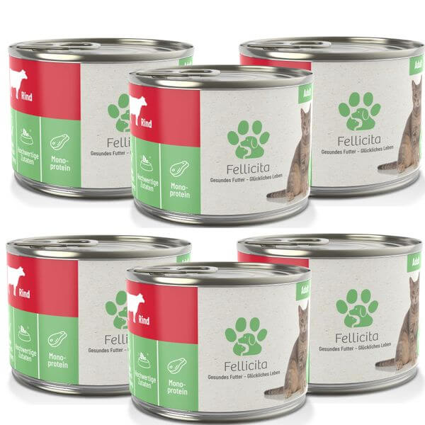 Fellicita Rind pur 6 x 200g Katzennassfutter