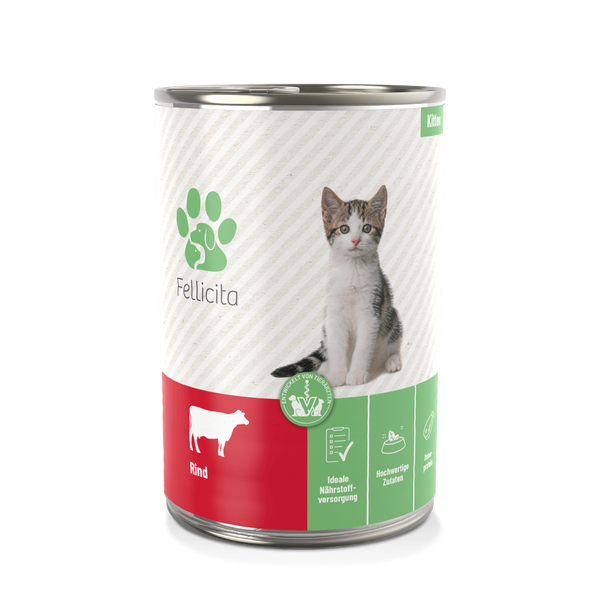 Fellicita Rind pur für Kitten 400g Katzennassfutter
