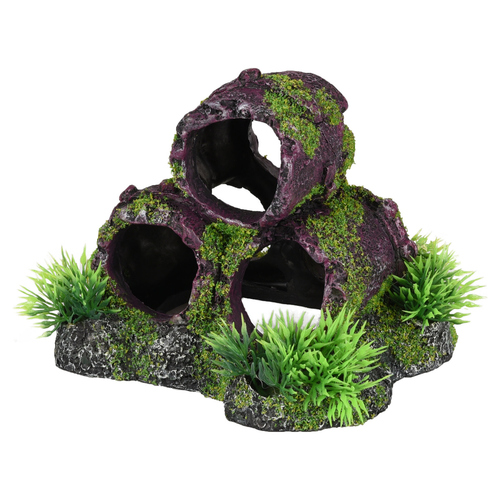 Flamingo Aquarium Dekoration Moza Abwasserrohr mit Gras Flamingo Aquarium Dekoration Moza Abwasserrohr mit Gras