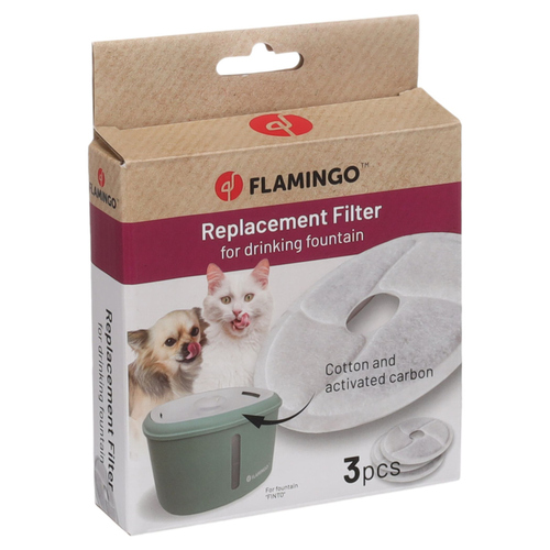 Flamingo Filter für Wasserautomat Finto rund weiß - 3 Stück