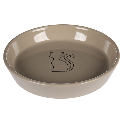 Flamingo Futter- und Trinknapf Auri rund taupe