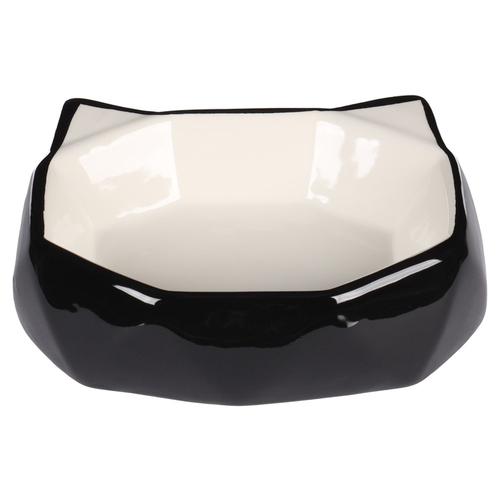 Flamingo Futter- und Trinknapf Kubo schwarz/weiß