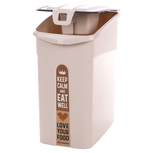 Flamingo Futtertonne Kolio rechteckig beige für Nager