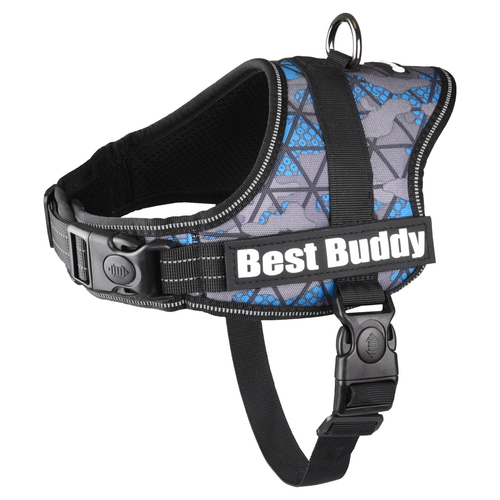 Flamingo Geschirr Best Buddy Pluto blau camouflage Grid, Größe: XL