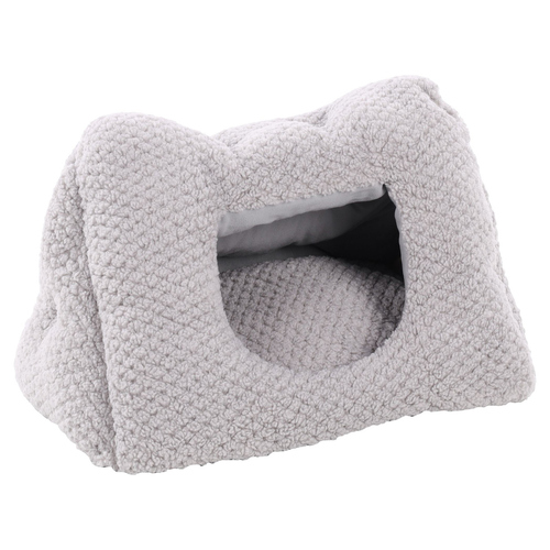 Flamingo Höhle Jacquard dreieckig grau für Katzen