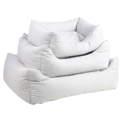 Flamingo Hundebett Baleno rechteckig hellgrau, Maße: 80 x 67 x 22 cm