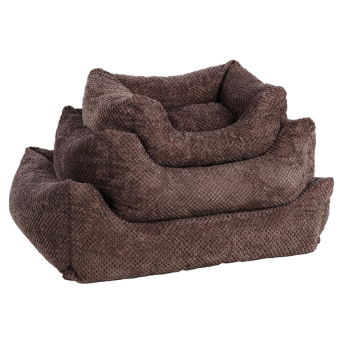 Flamingo Hundebett Erbel rechteckig taupe, Maße: 100 x 80 x 25 cm