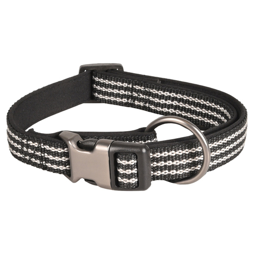 Flamingo Hundehalsband Jannu schwarz, Maße: 40/55 cm / 20 mm