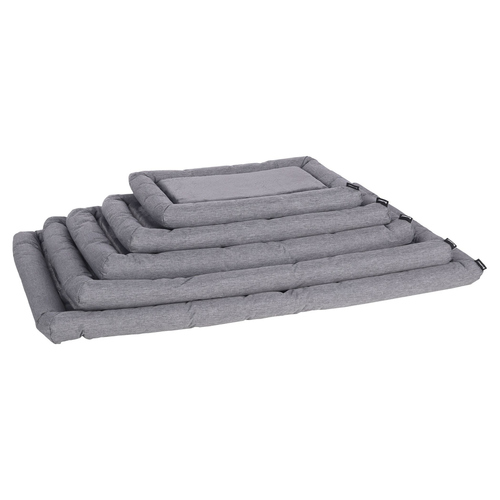 Flamingo Hundekissen Hanka rechteckig grau mit Rand, Maße: 116 x 69 x 5,5 cm