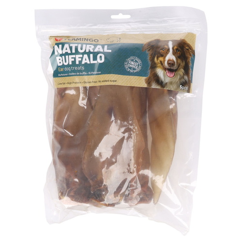 Flamingo Hundesnack Nature Büffelohren - 5 Stück