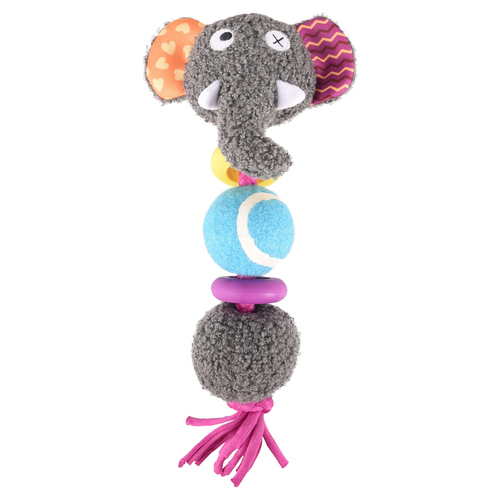 Flamingo Hundespielzeug Cheery Elefant mit Tennisball