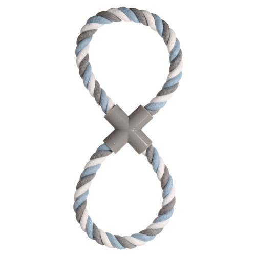 Flamingo Hundespielzeug Jim 8-förmig Zerrseil blau Flamingo Hundespielzeug Jim 8-förmig Zerrseil blau