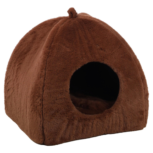 Flamingo Iglu Ebby braun für Katzen, Maße: 38 x 38 x 40 cm