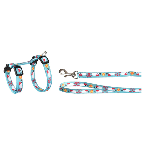 Flamingo Kätzchen-Geschirr mit Leine Arwen Muster Maus Flamingo Kätzchen-Geschirr mit Leine Arwen Muster Maus