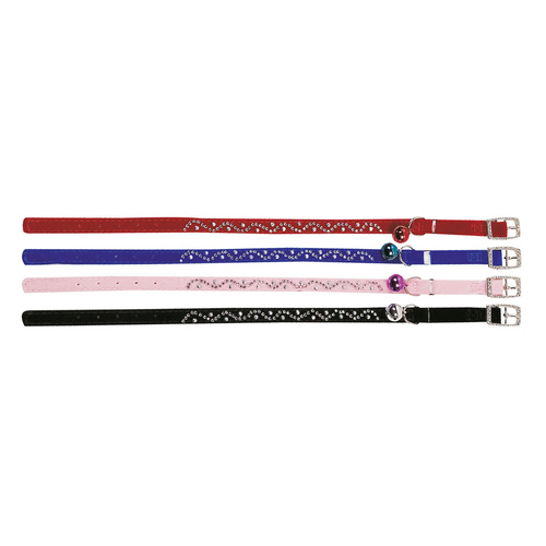 Flamingo Katzenhalsband Samt Diamond Wave