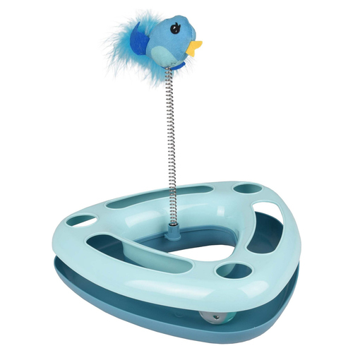 Flamingo Katzenspielzeug Felicia dreieckig blau