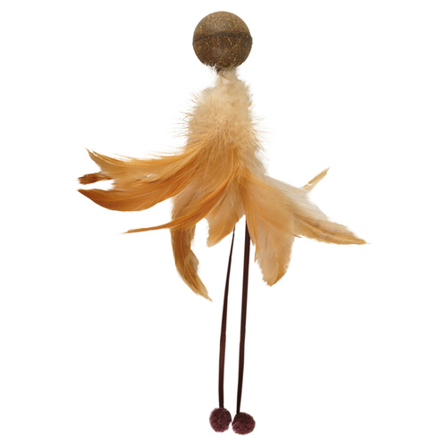 Flamingo Katzenspielzeug Penken gepresstes Catnip Ball mit Federn
