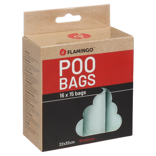 Flamingo Kotbeutel Basic Pastell grün - 16 x 15 Beutel