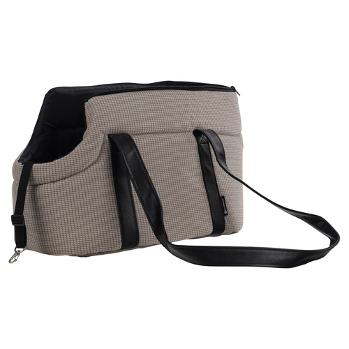 Flamingo Tragetasche Aaliyah grau für Hunde, Maße: 46 x 23 x 25 cm