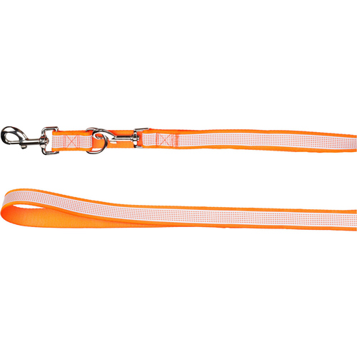 Flamingo Trainingsleine Fierro Fluo orange, Maße: 200 cm / 25 mm