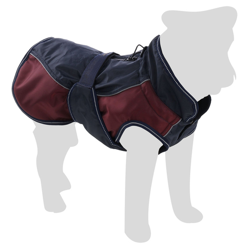 Flamingo Wintermantel Eisberg dunkelblau/bordeaux, Rückenlänge: 30 cm