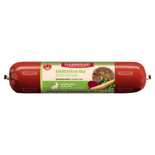 Fleischeslust Classic Kaninchen mit Rind & Erbse, Birne & roter Bete 400 g Fleischeslust Classic Kaninchen mit Rind & Erbse, Birne & roter Bete 400 g
