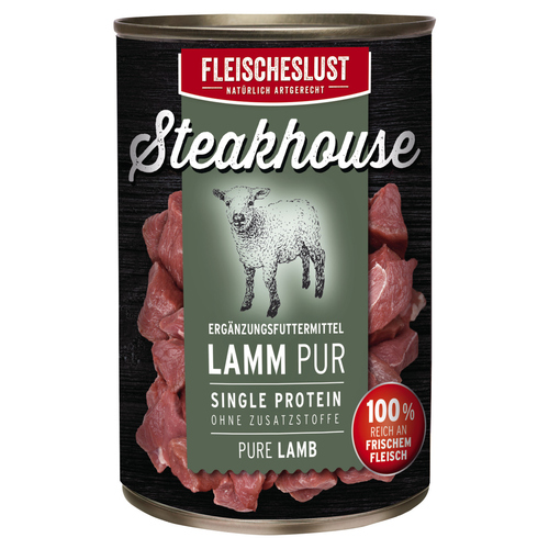 Fleischeslust Steakhouse Lamm Pur 800 g - 6 Stück
