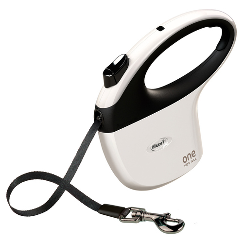 flexi one - the avantgarde leash weiß/schwarz