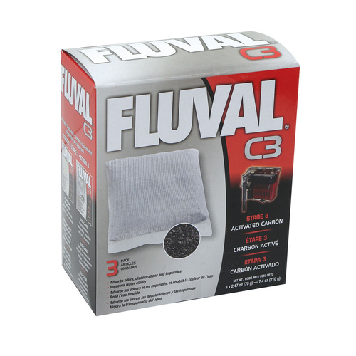 Fluval Kohlepatrone für C3-Filter 3 x 70 g